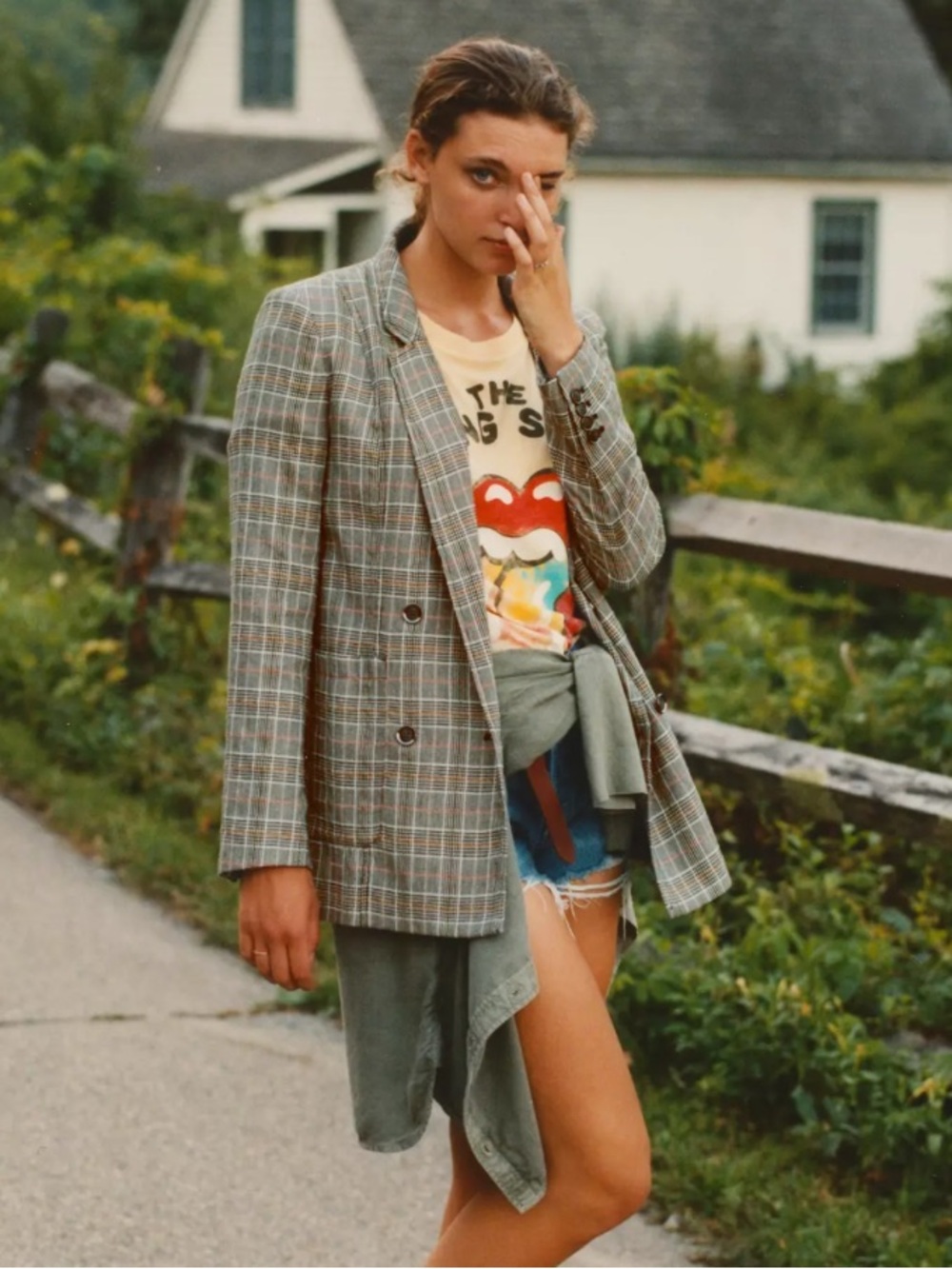 Maeve Lilith Oversized Blazer Plaid